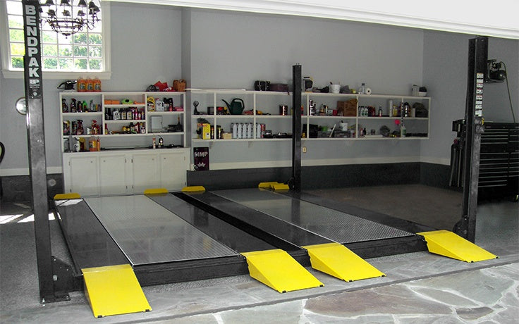 BendPak HD-9SW - 9,000 lb. Capacity 4-Post Lift in Garage