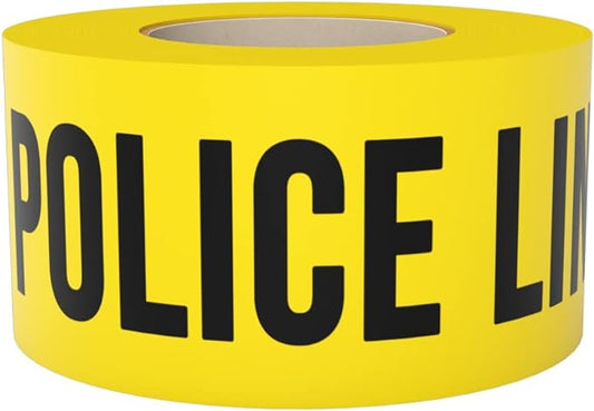 ASVA Police Line Do Not Cross, 3 Inch Width x 1000 Feet Length, Yellow, Barricade Tape 2 Mil 3" X 1000', Yellow/Black Printing