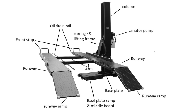 ProKar PK6KSS - 6,000 lb. Capacity Single Post Storage Lift